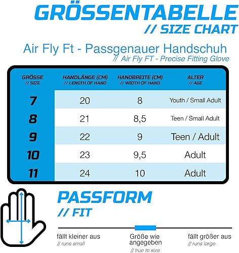 Miniatura 5 de GRIPMODE Air Fly FT - Guantes de portero para adultos y niños con forro de látex Griptec, adecuados para todo tipo de clima, protección para