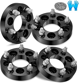 1inch 5x100 & 5x114.3mm Wheel Spacers Compatible with Chevy Compatible with Toyota, 64.1mm Center Bore & 5 Lug M12x1.5 Studs Forged Wheel Spacer Compatible with Chrysler Plymouth, 4PCS