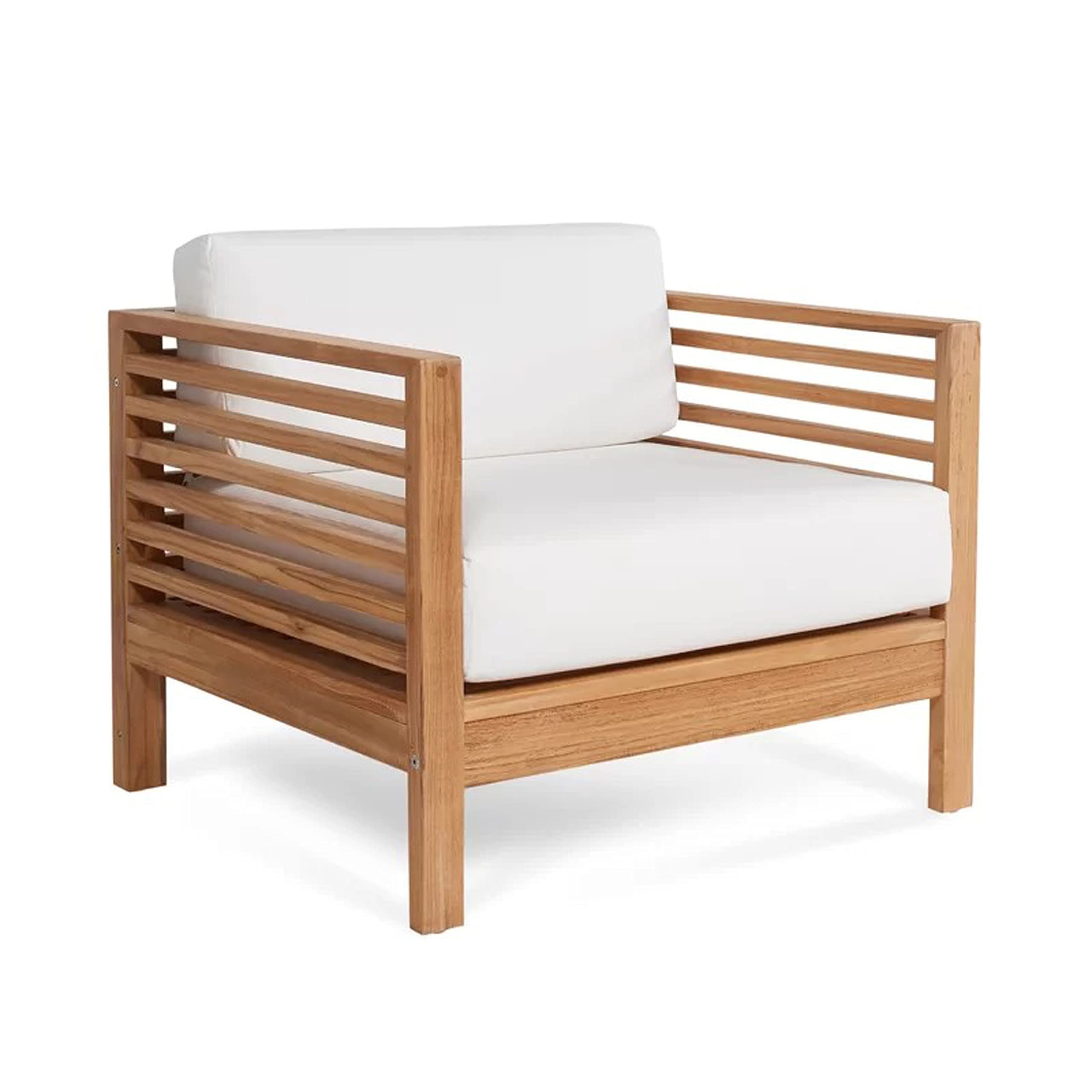 5 Seater Wooden Sofa Set for Living Room Outdoor Sofa Set (Natural, 1 Seater, Brown)-image-17