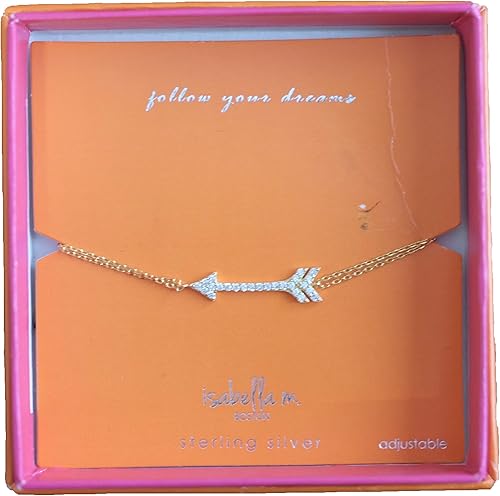 Isabella M Armband Mit Pfeil Follow Your Dreams Verstellbar Goldfarben Amazon De Fashion
