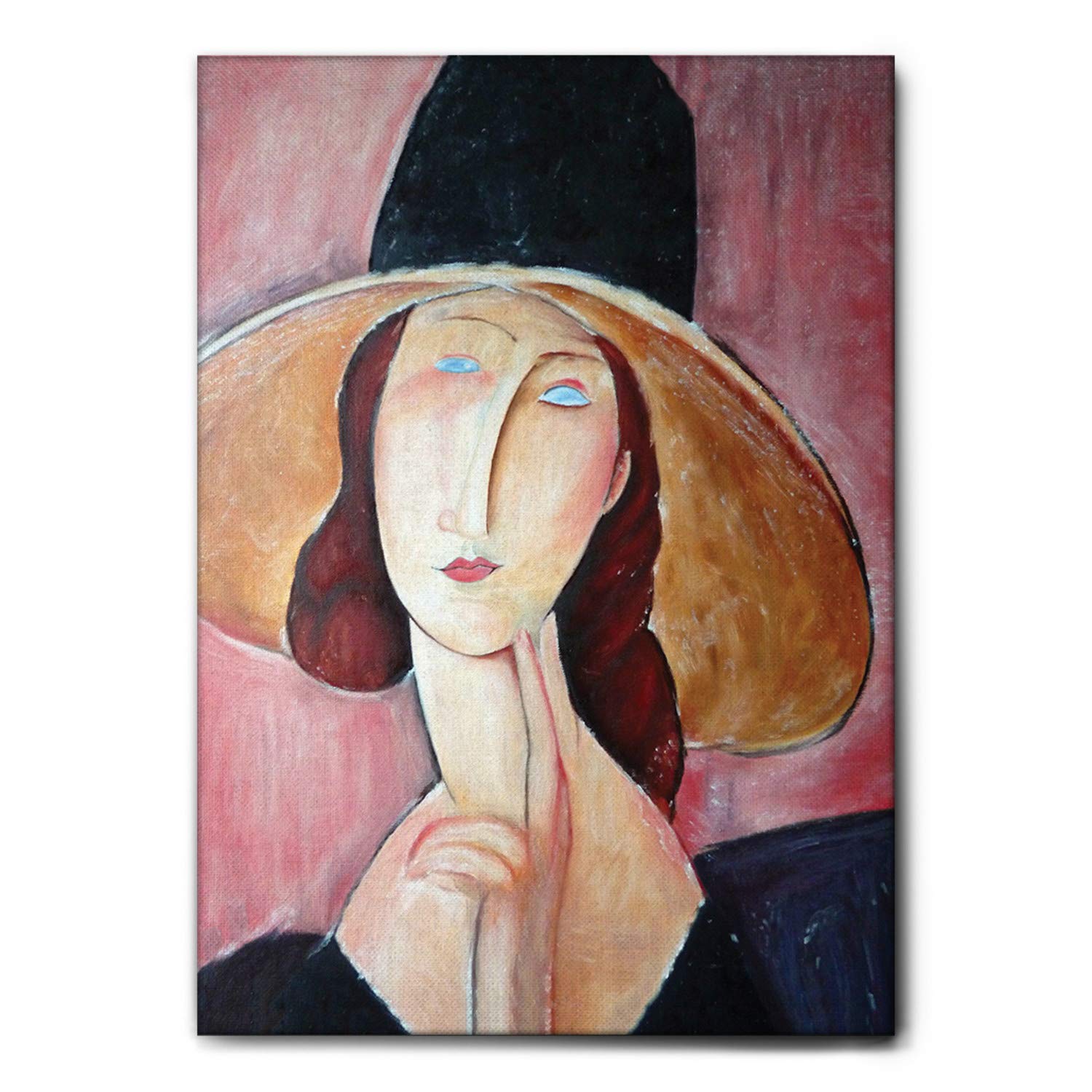 Quadro Modigliani - Jeanne Hebuterne Con Cappello - Tela Canvas 70x100 Cm - Giallobus - Foto 13