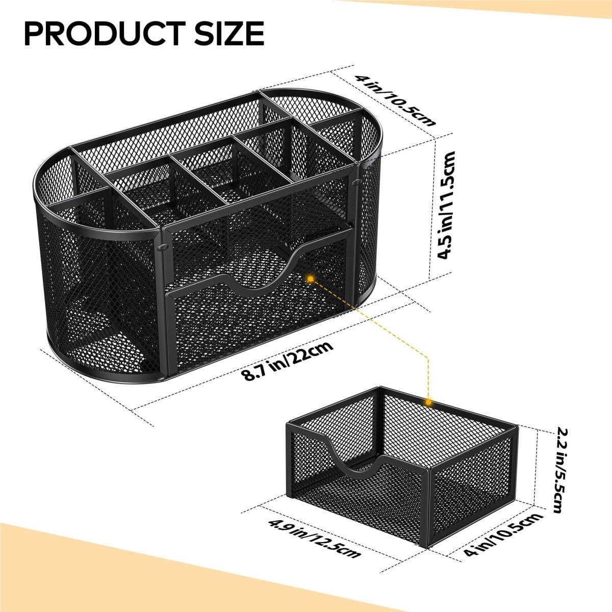 Porta Penne Cancelleria Organizer da Scrivania in Rete con Cassetti Portapenne 9 Scomparti for Forniture for Ufficio Portapenne Sale Studio