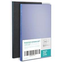 Binditek 100 Pack Binding Covers Set, 11x17 Inches, 10Mil PVC & 16Mil Poly