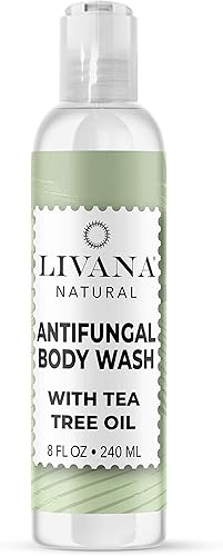 Livana - Jabón antifúngico con aceite de árbol de té, 8 onzas, tratamiento y lavado de pies de atletas, tiña, hongos en las uñas, picazón