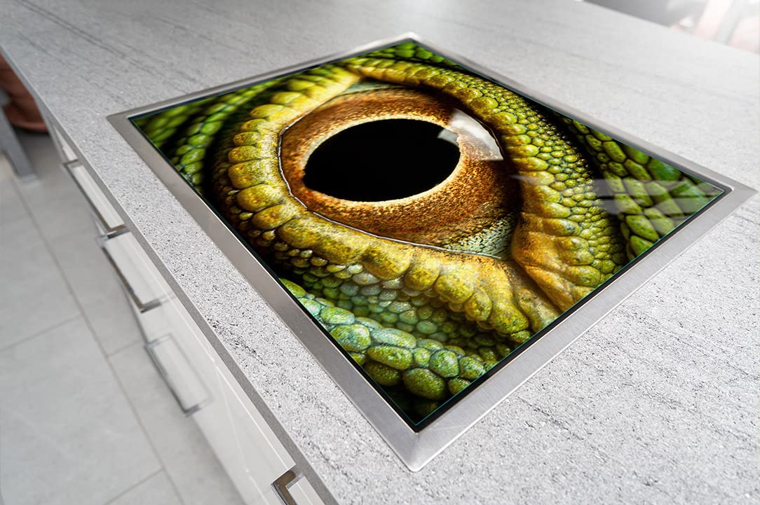 Placa protectora de vitrocerámica 70 x 52 cm 1 pieza cocina eléctrica universal para inducción protección contra salpicaduras tabla de cortar de vidrio templado como decoración, OJO