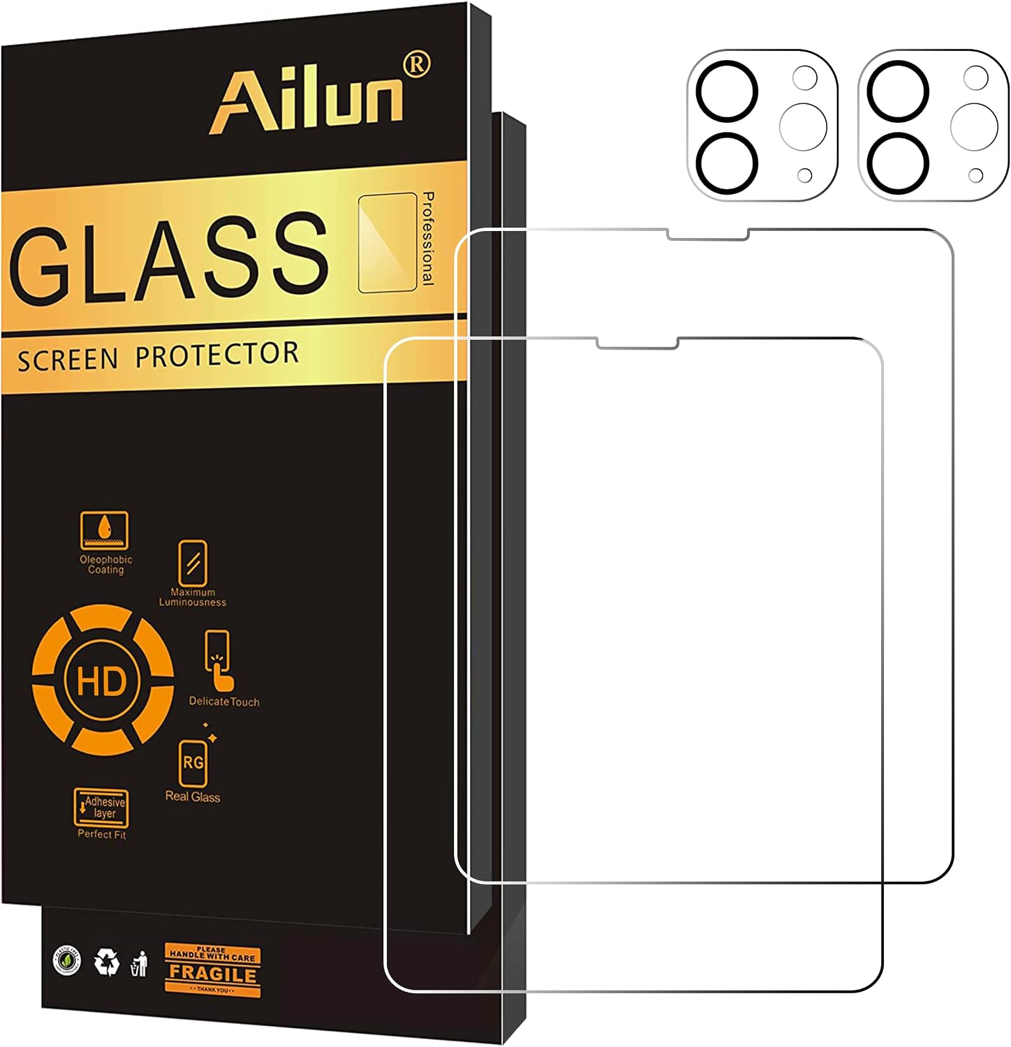 Ailun Screen Protector+Camera Lens Protector for iPad Pro 12.9, 2+2 Pack