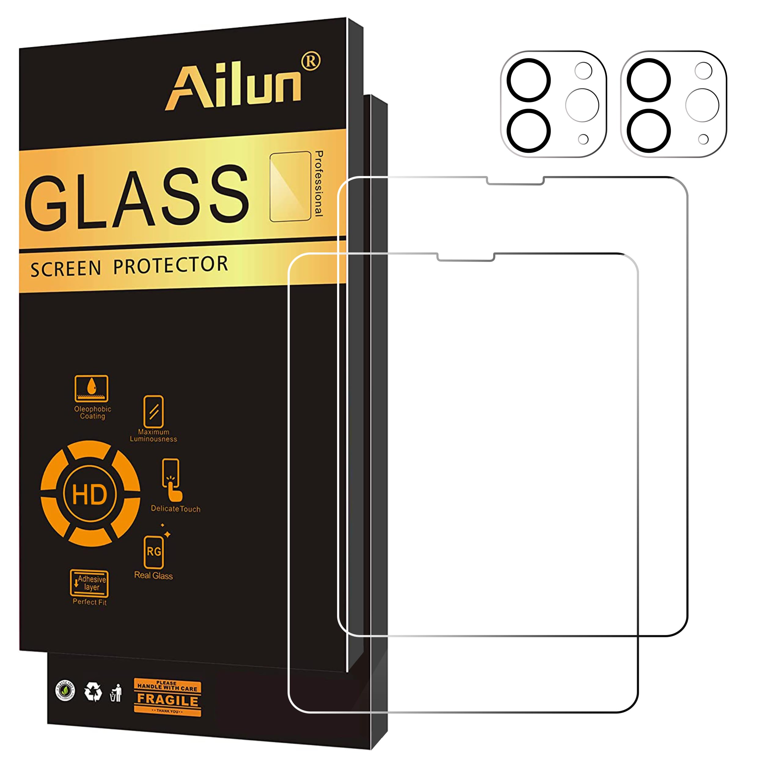 Ailun Screen Protector+Camera Lens Protector for iPad Pro 12.9, 2+2 Pack