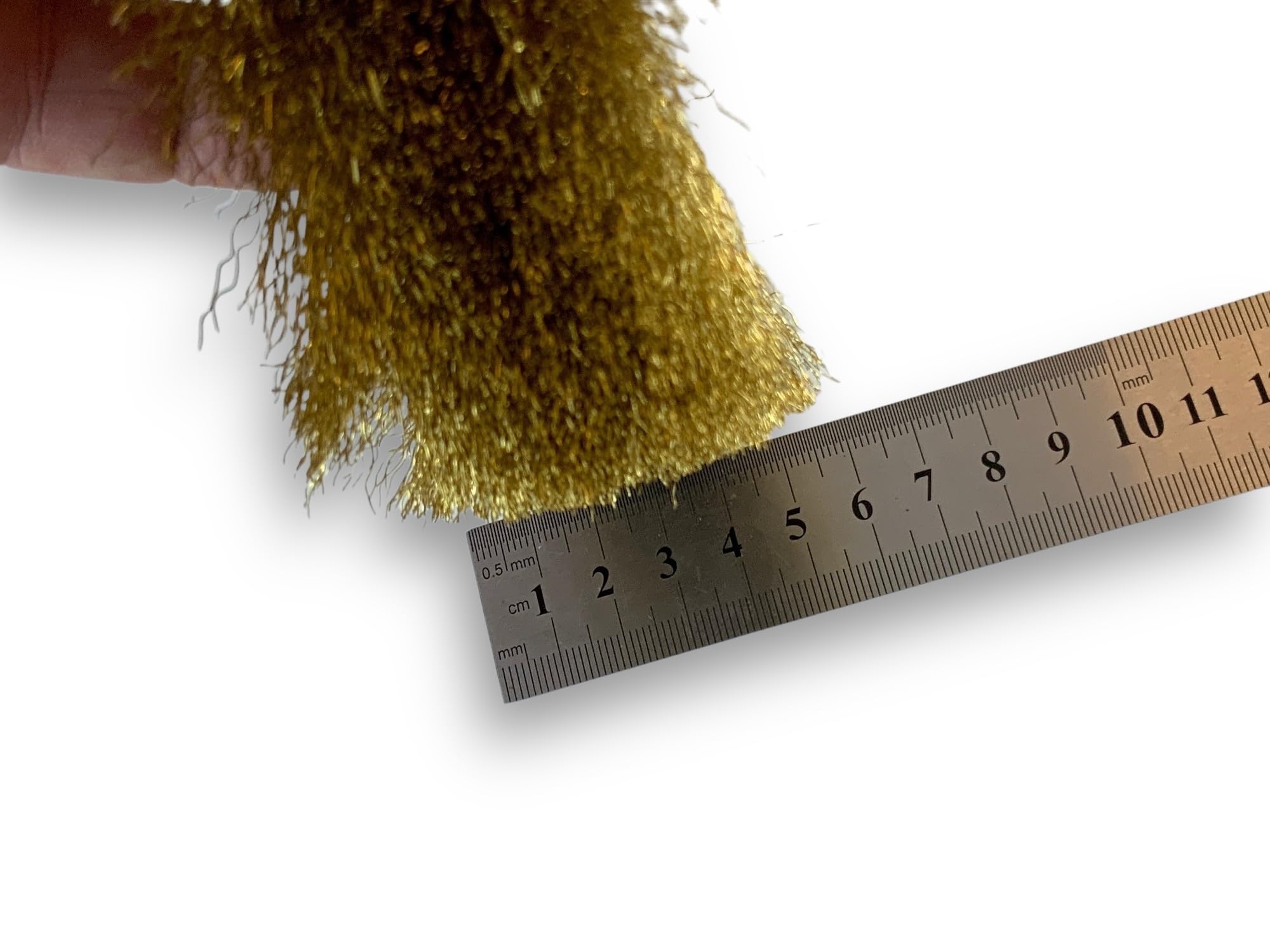 Metalowa szczotka okrągła | Ø zewnętrzna 200 mm | Miękka falowana mosiężna wyściółka Ø 0,20 mm | Szlifierka śrubowa | Otwór 32 + reduktor 25/22/20/16 i 12 mm | Szczotka do usuwania | Kibros 238202LV