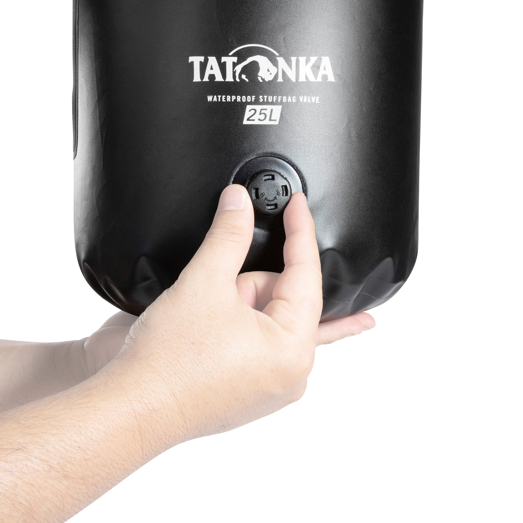 Tatonka WP Stuffbag Valve (15/25 / 48 L) - Leichter, wasserdichter Packsack mit Rollverschluss und Ventil zur Volumenkomprimierung in verschiedenen Größen