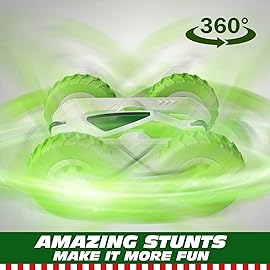 Tecnock Remote Control Car RC Cars for Kids, 4WD 2.4GHz Remote Control Toys, Double Sided Flips 360 Rotating RC Stunt Car, Toy for 5 6 7 8 Year Old Boys Girls