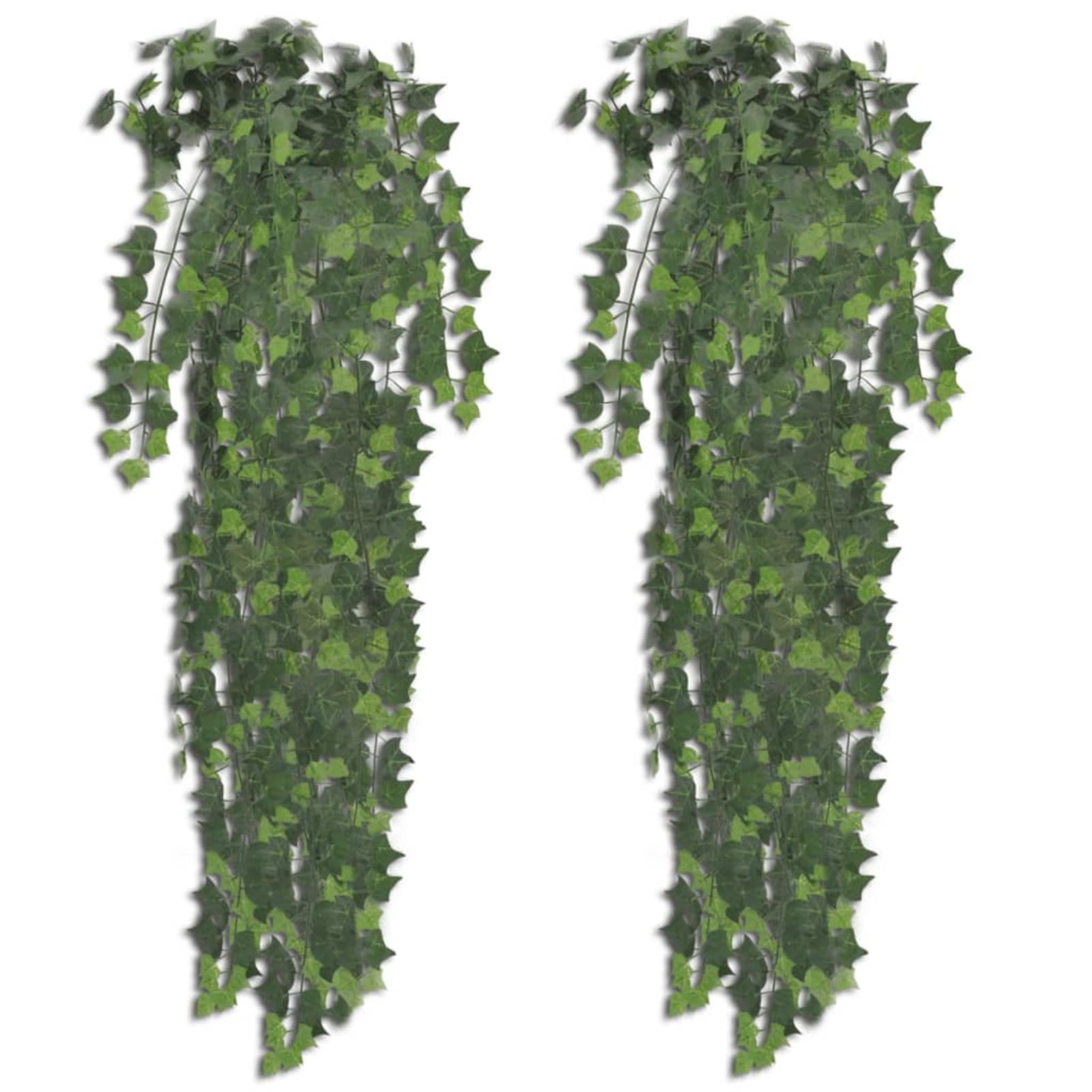 JUDYY Edera Artificiale Verde 2 Cespugli 90 cm,Piante Artificiali,Edera Artificiale,Edera Finta da Esterno-241366
