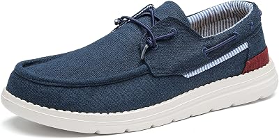 Bruno Marc Men's SBLS223M Slip-on Canvas Loafers Casual Boat Shoes, Navy, Size 6.5
