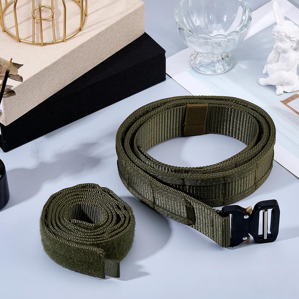 SUPERFINDINGS Cintura tattica da combattimento a sgancio rapido Molle Rigger War Combat Belt regolabile per forze dell'ordine Cinture da combattimento in nylon con fibbie in lega per esterni