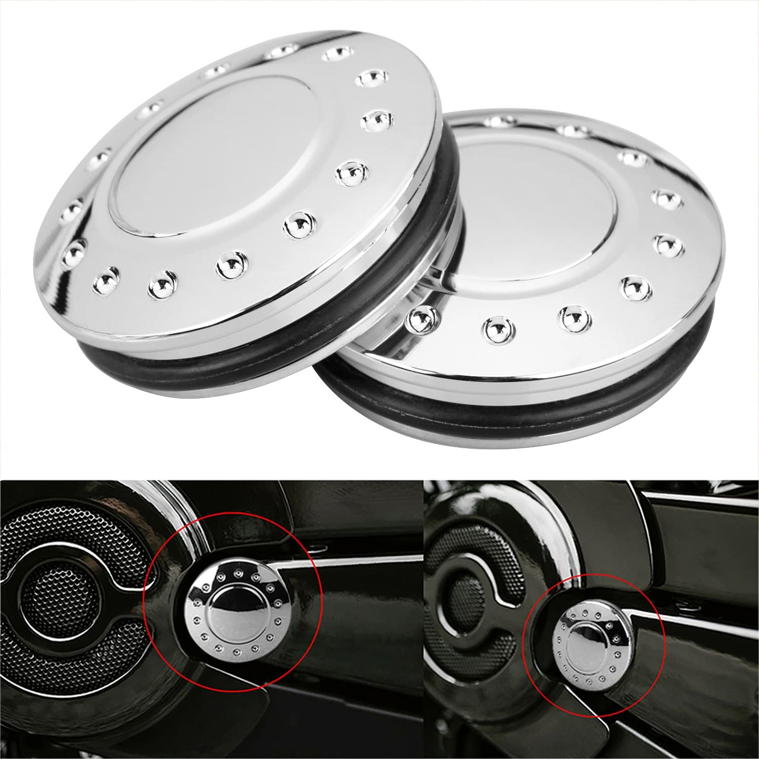 Chrome Swingarm Pivot Bolts Covers Aluminum for Harley Night Rod Special V-Rod VRSCAW Muscle VRSCF 2006-2017
