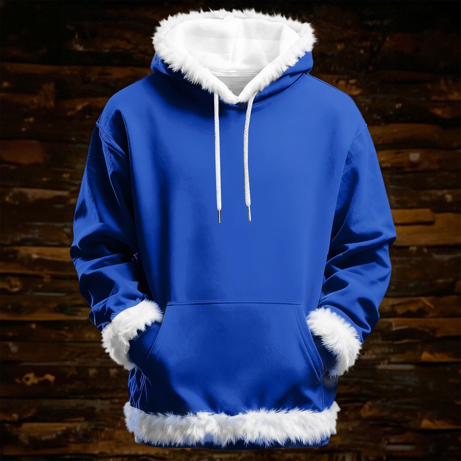 Jersey de invierno para hombre, cálido, forro polar, con capucha de