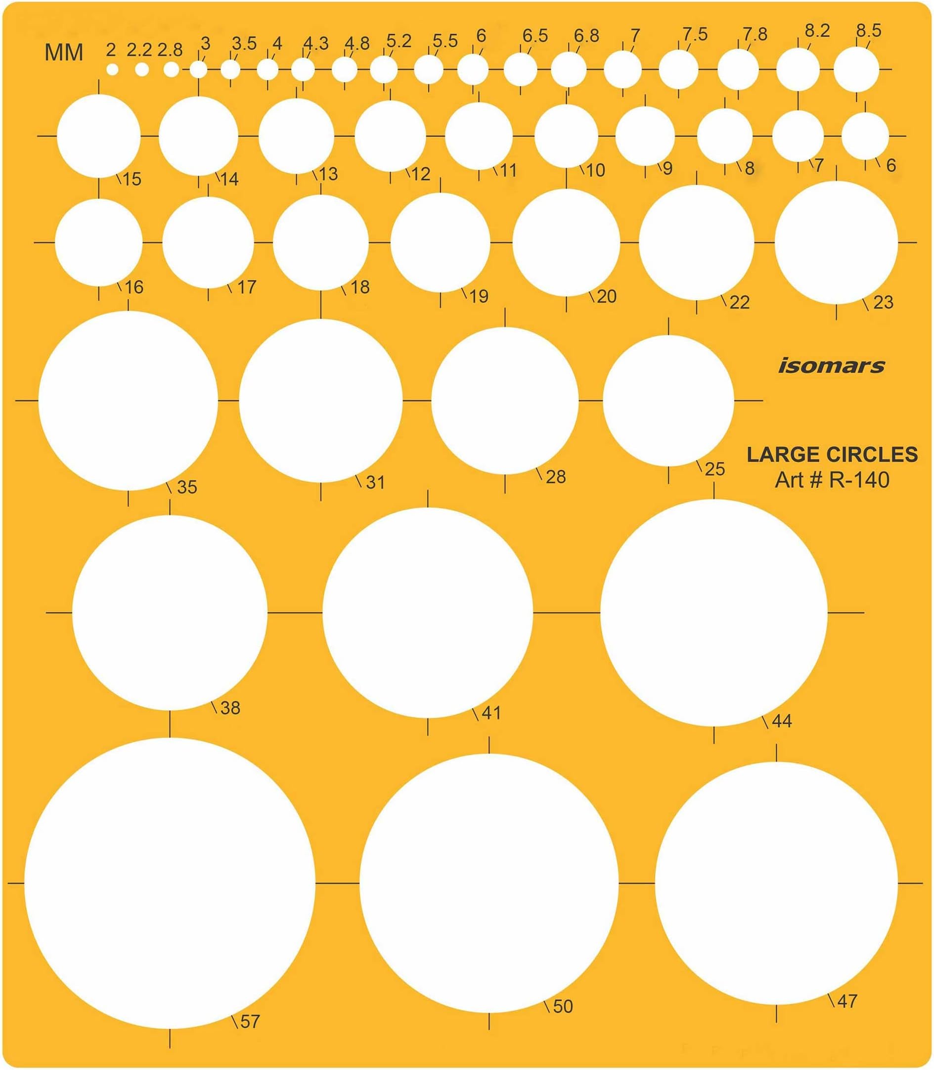 Large Circle Drawing Template – Big Circle Drafting Stencil for Technical Drawing, Engineering, Architecture & Design Projects