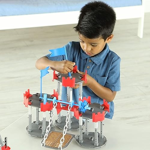 Miniatura 7 de Learning Resources Engineering & Design Castle Set, STEM, pensamiento crítico, resolución de problemas y habilidades de ingeniería temprana, 123