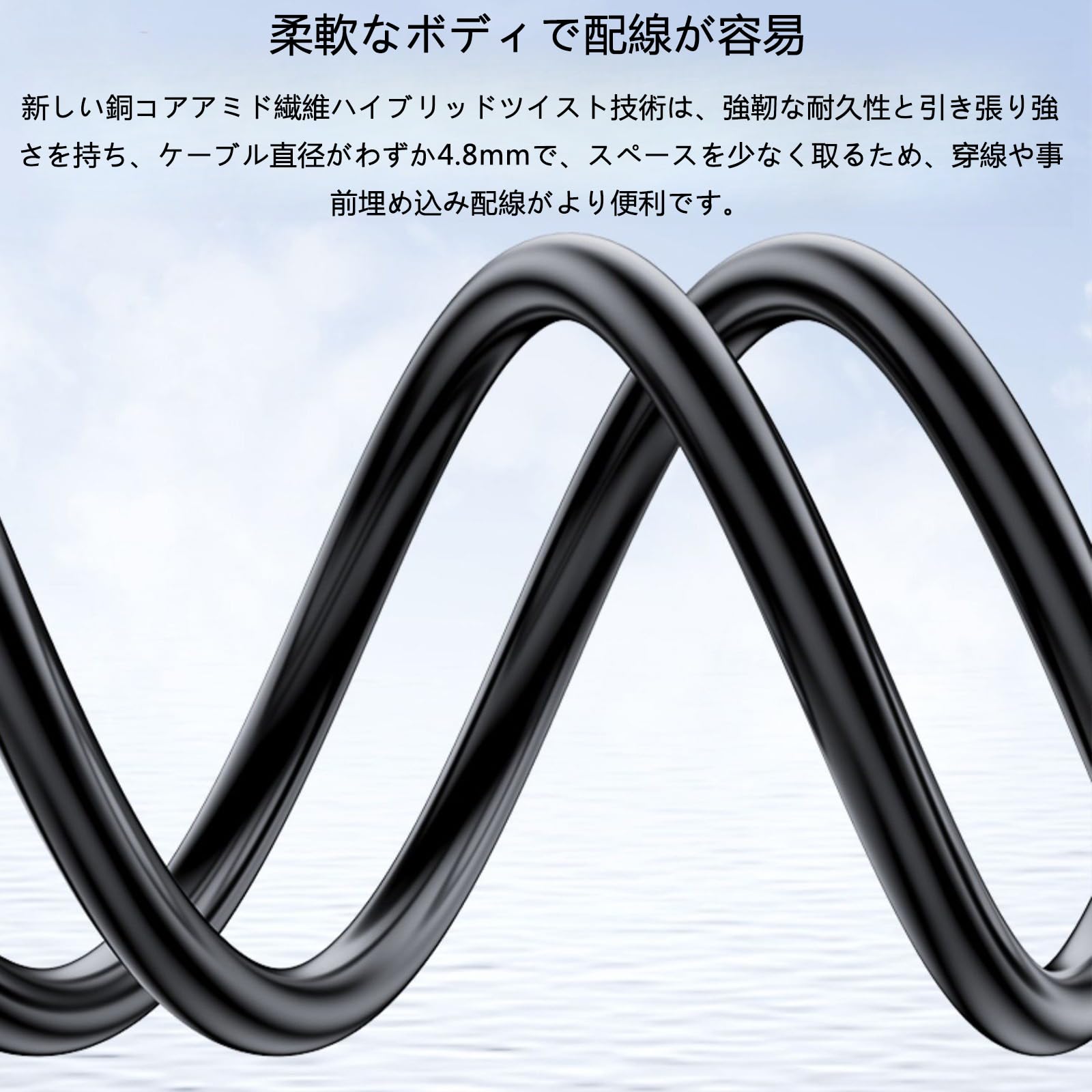 8K対応 HDMIファイバーオプティカルケーブル 15m 8K対応 HDMIファイバーオプティカルケーブル 15m - メルカリ
