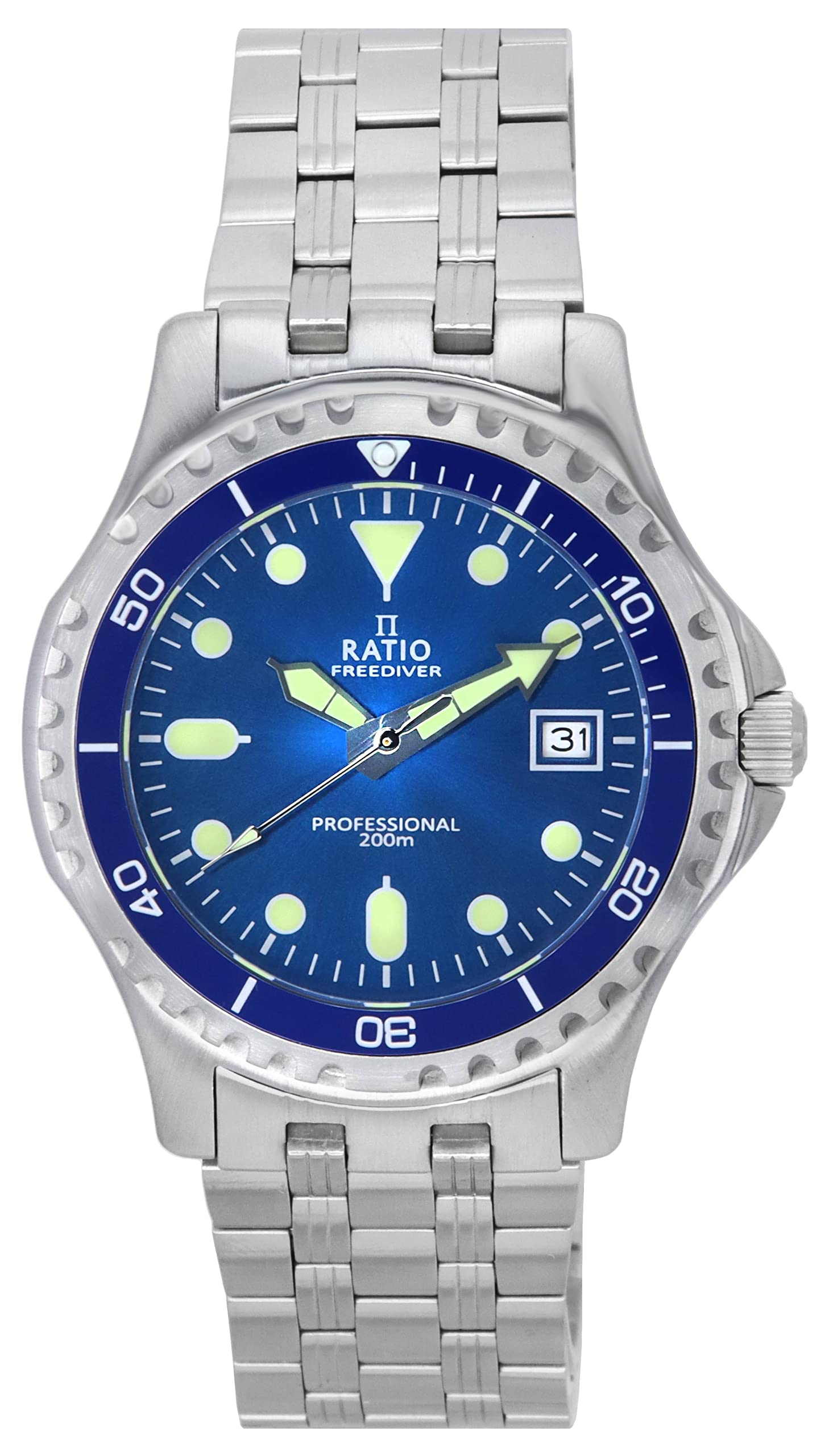 FreeDiver Professional Sapphire Crystal Analog Display Japanese Quartz Diver Watch 200M Water Resistant Watch for Men