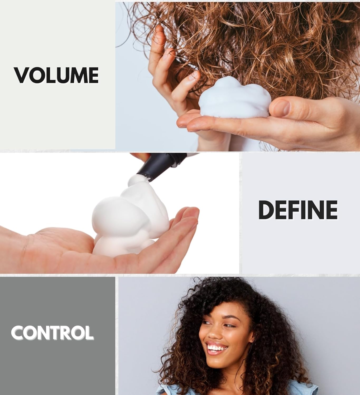 Hair Mousse – Curl & TwistCurl Mousse Volumizing 12.49 oz Bundle with MousseDefining and Curl & Twist Foaming Lotion Original 3.38 oz – CurlDefinition, Shine, Frizz Control – Gift Set (3 Items)