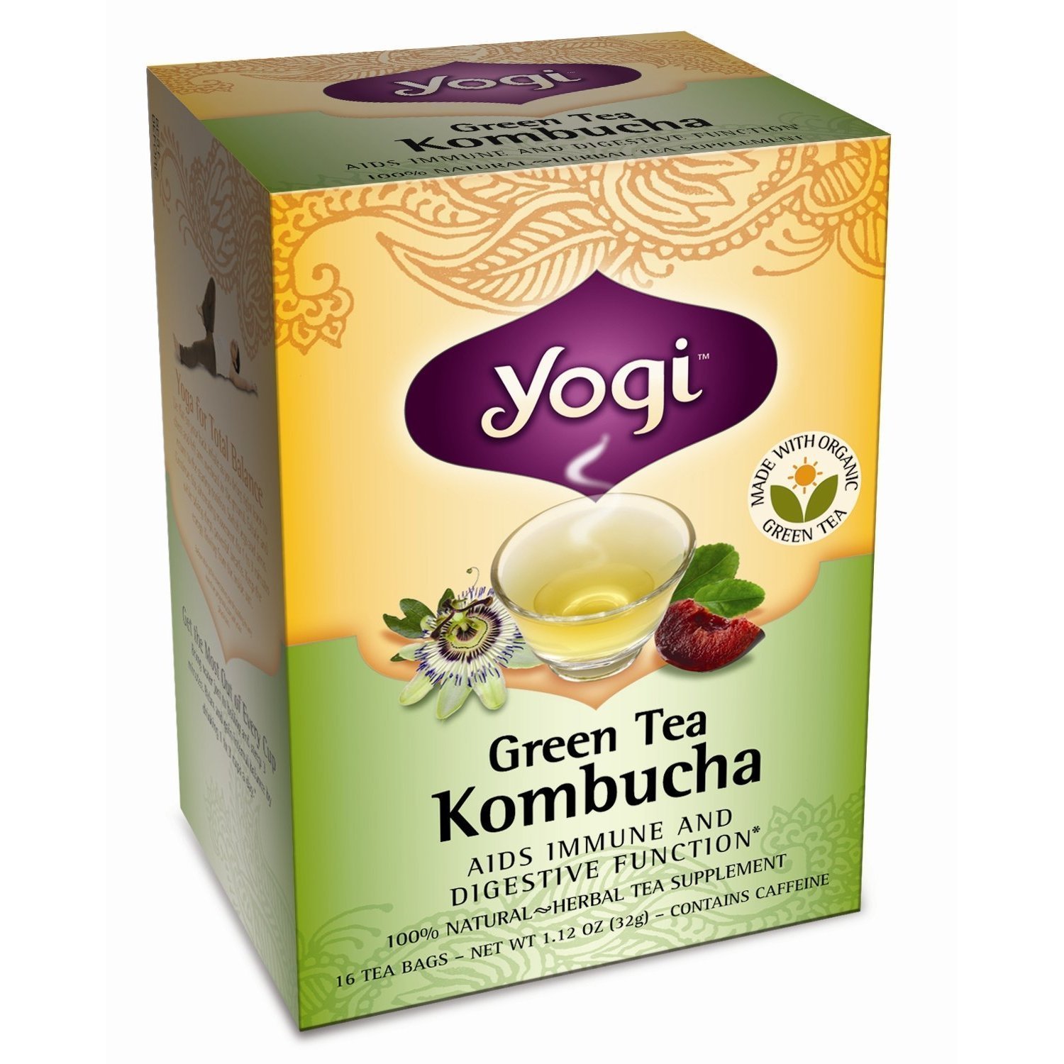 Yogi Green Tea Kombucha - 16 Tea Bags