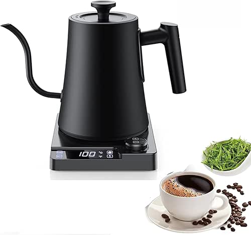 Gooseneck Electric Kettle with ±1℉ Precision Temperature Control for Pour
