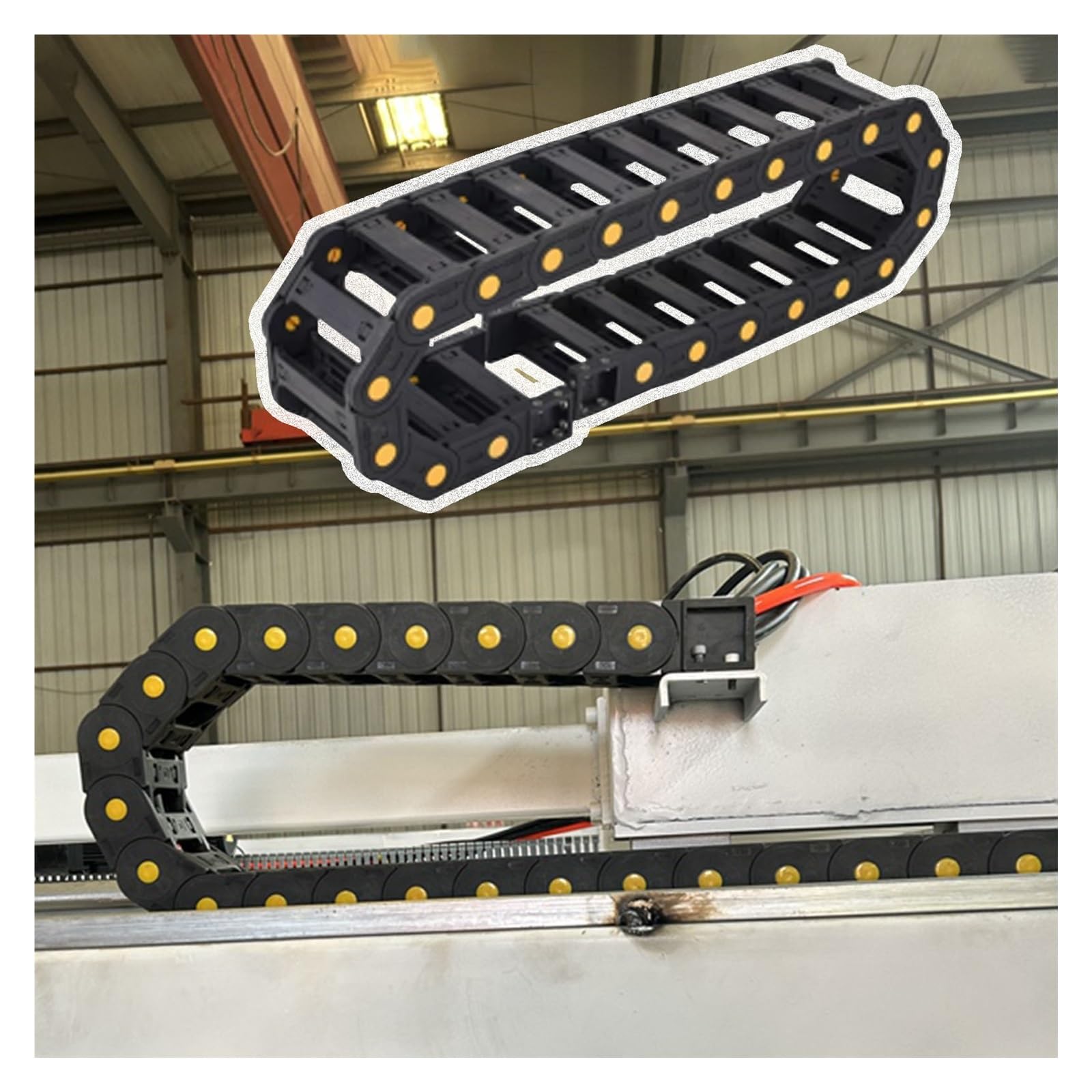Wdjbpsh 30X60mm/1.18X3.03in Black Drag Chain Cable Nylon Flexible Industrial, 3 10 20 33 Ft Lenght Plastic Wire Management Carrier For 3D Printing Equipment/Milling Machine(,7M/23Ft)