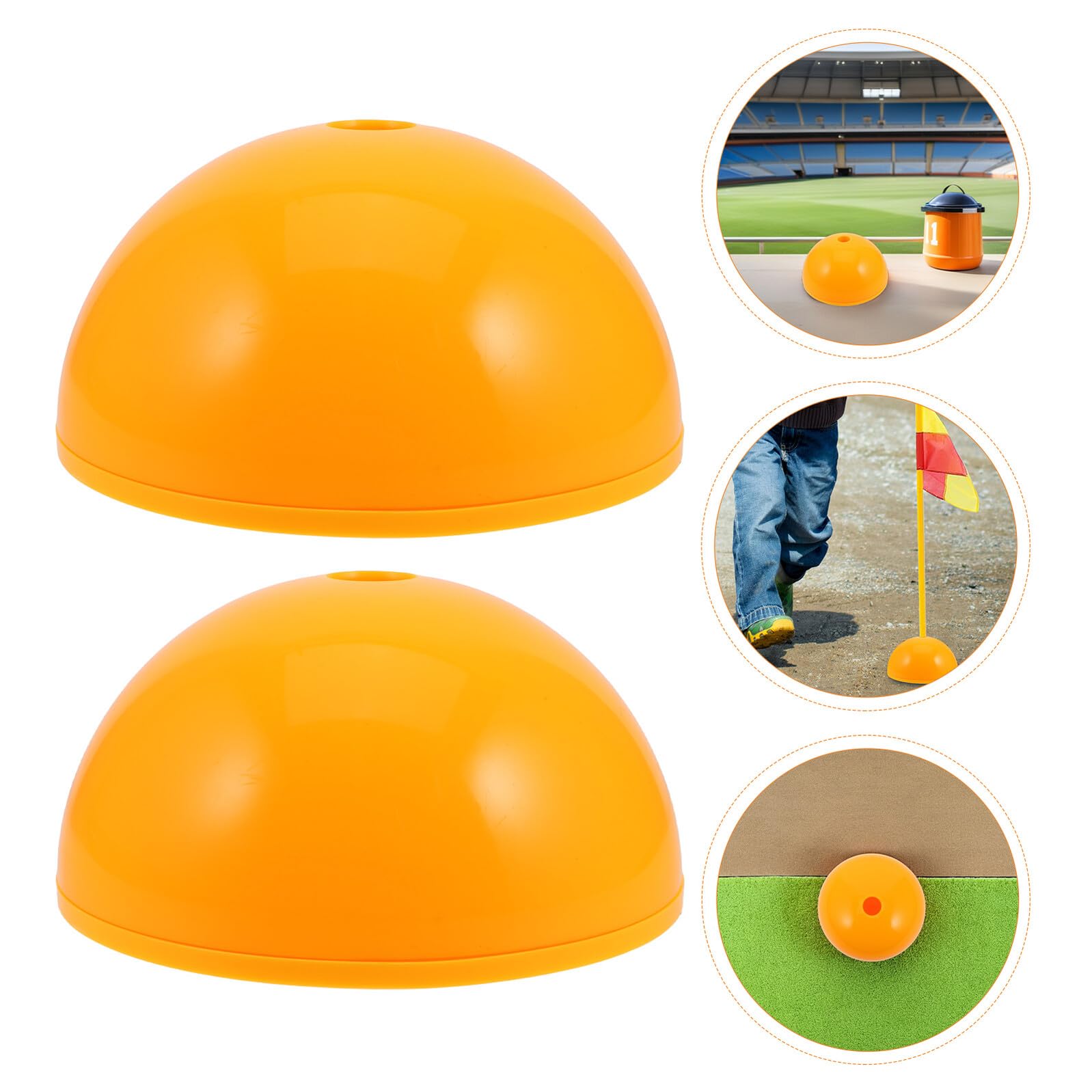Base per Pali Agility Calcio 3 Pezzi Plastico Giallo | Supporto per Allenamento Indoor, Accessorio Basket e Uso Sportivo, Confezione Tripla