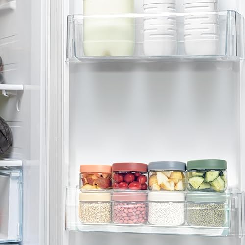 Miniatura 7 de EONJOE Tarros de vidrio de 8 onzas con tapas, 1 taza, recipientes pequeños para comida para pudín de chía, mermelada, yogur, avena durante la noche,