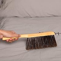 Vista 6 de Patelai 2 cepillos de banco de madera, cerdas suaves, mango de madera largo, marrón