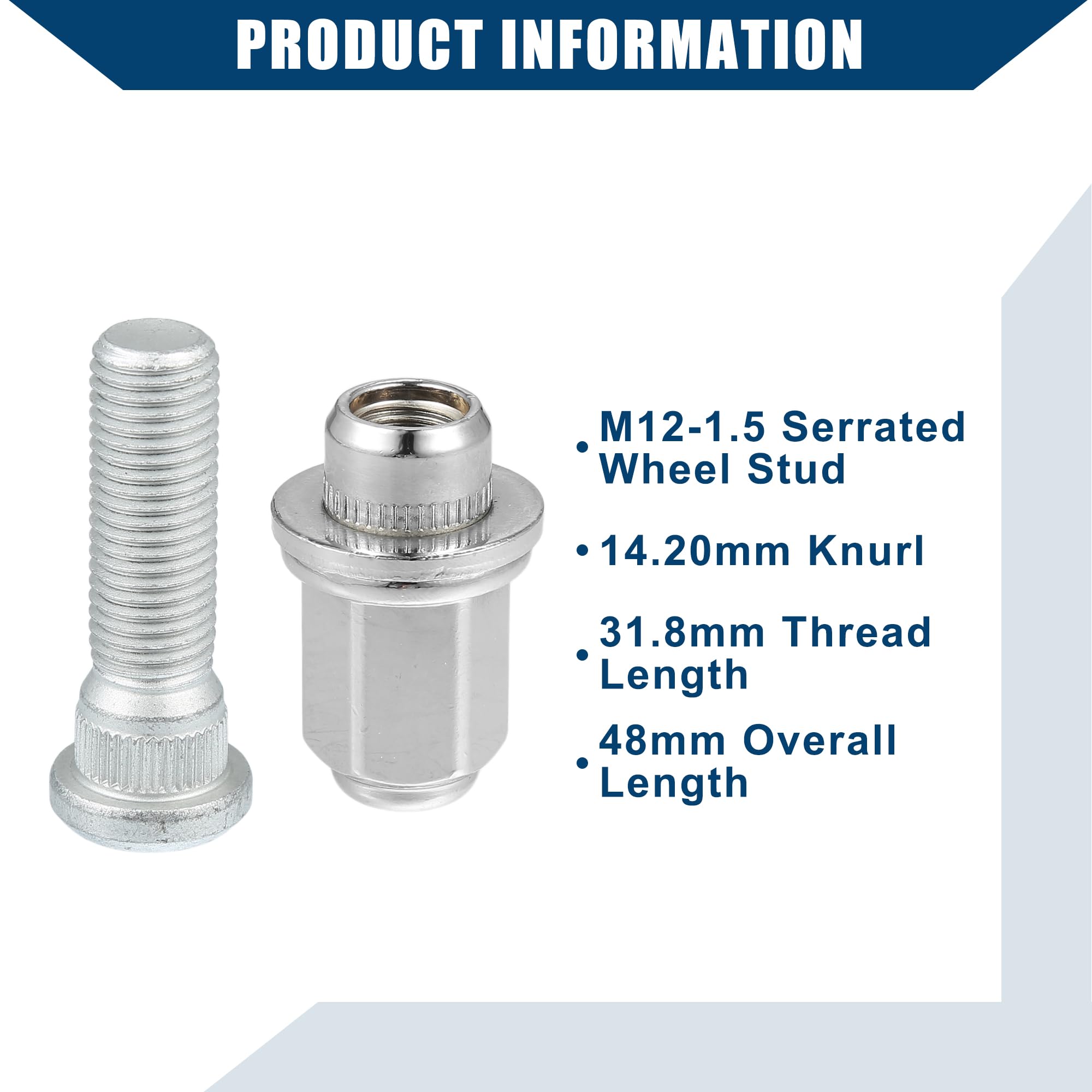 A ABSOPRO No.9094202049 Bullone per perno ruota M12-1.5 per Lexus, per Toyota e per Scion