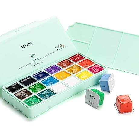 HIMI Gouache Paint Set: Ignite Your Artistic Journey with 18 Vibrant Hues