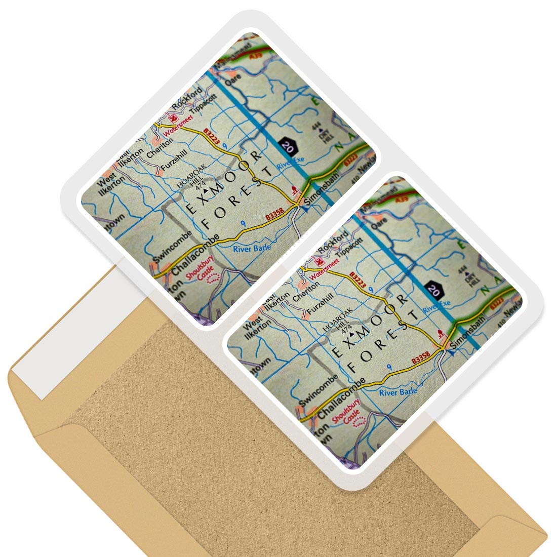 Rectangle Stickers (Set of 2) 10cm - Exmoor Forest Minehead England UK Decals for Laptops,Tablets,Luggage,Scrap Booking,Fridges, 44984