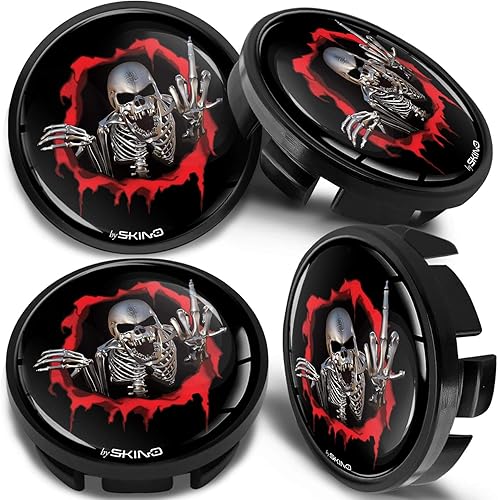 Biomar Labs® 4 tapas centrales de aleación para rueda de 2.559 in compatibles con tapacubos VW 3B7 601 171/6U7 601 171, color negro CV 20