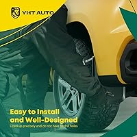 Vista 5 de YHTAUTO Juego de 4 protectores contra salpicaduras de barro para Ford F-150 2015-2020, con guardabarros de fábrica