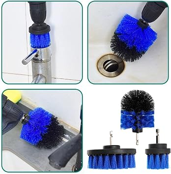 Drill Brush Attachment Drill Brushes for Cleaning Drill Cleaning Brush Set Kit All Purpose Scrubber Brush Drill Attachments for Pool Tile Bathroom Toilet Ceramic Marble