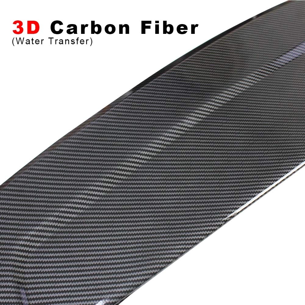 Spoiler Delantero del Coche, Spoiler del Coche Ajuste Universal para E46 E90 E36 ABS Material Look de Fibra de Carbono Racing Sedan Car Rear GT Wing