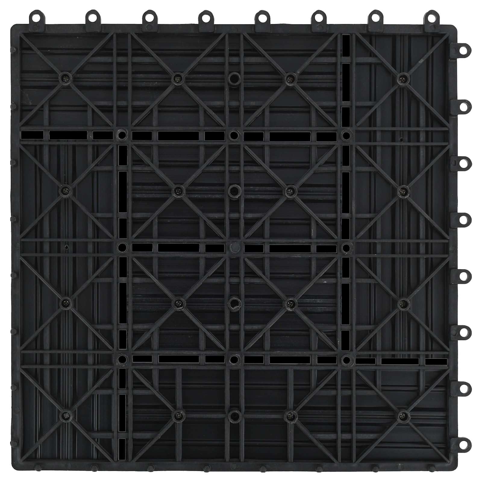 Generisch Terrassenfliese 11 STK. Schwarz 30 x 30 cm WPC,Haushaltsbedarf,9 kg-42046671