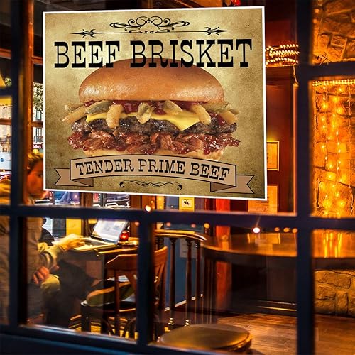 Miniatura 4 de Calcomanías de camión de comida de ternera Tender Prime Concession Restaurant Adhesivo de vinilo troquelado y letrero de 10 pulgadas en el lado más