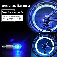 Vista 3 de Luces LED para neumáticos de automóvil, paquete de 4 unidades, tapones para válvulas de camión, bicicleta, carrito de golf, luz de rueda