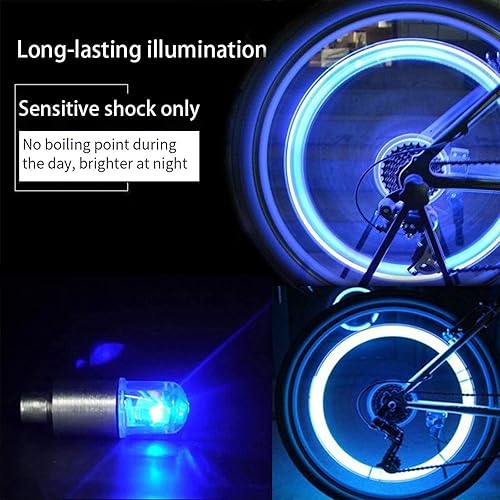 Miniatura 3 de Luces LED para neumáticos de automóvil, paquete de 4 unidades, tapones para válvulas de camión, bicicleta, carrito de golf, luz de rueda de