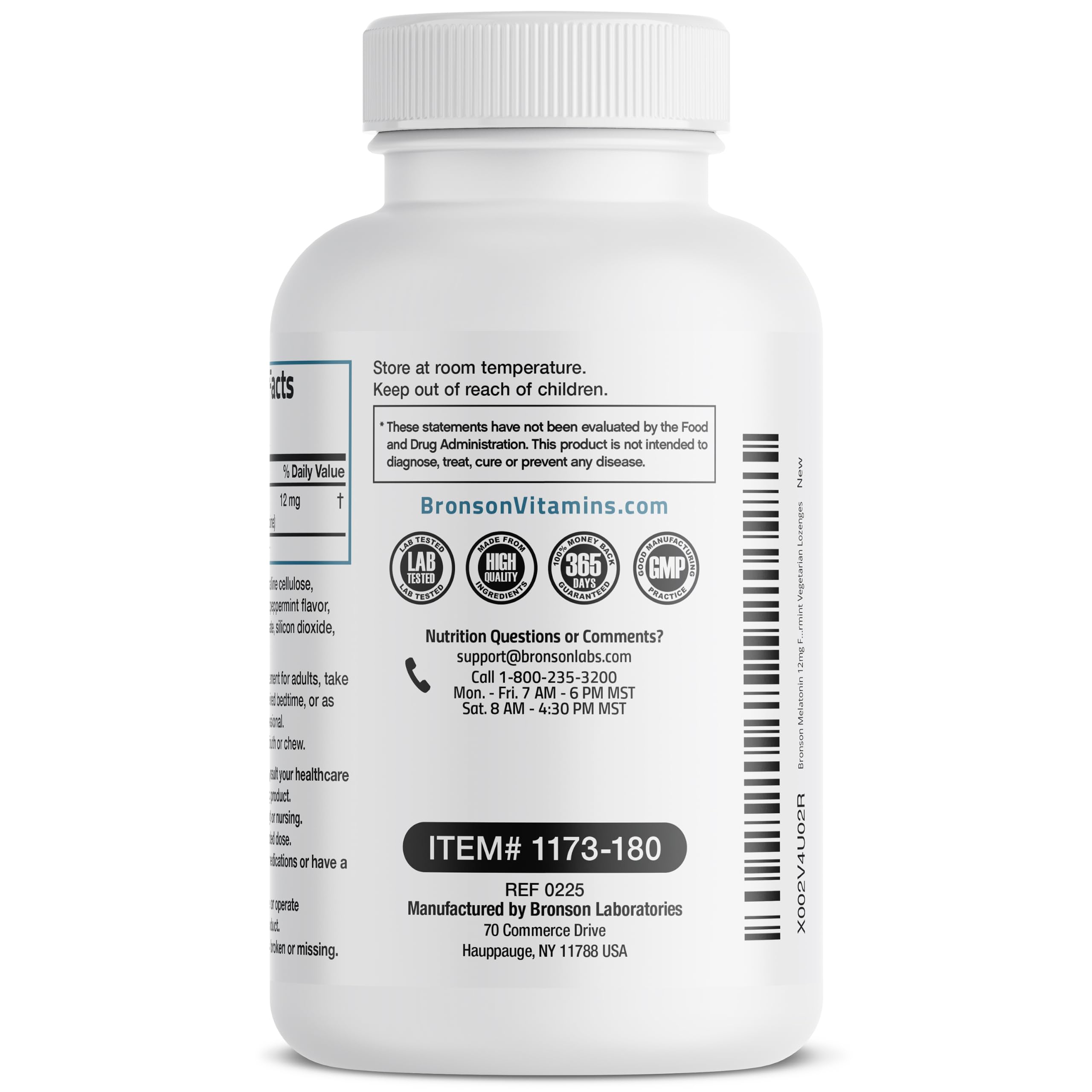 Bronson Melatonin 12 mg Fast Dissolve Sleep Support, 180 Lozenges — Amazon image 7