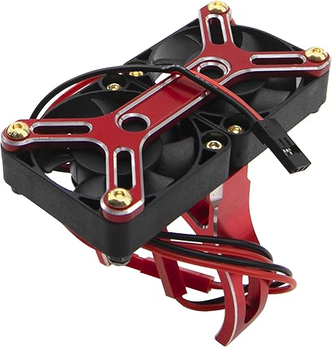 Miniatura 7 de 4985 1717 - Disipador de calor con motor sin escobillas, doble ventilador de refrigeración, compatible con 1/5 Traxxas X-Maxx Arrma RC Car (negro)