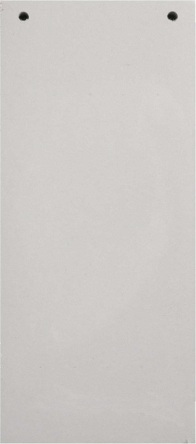 EXACOMPTA 13485B Paquet de 100 fiches intercalaires perforées 180g papier recyclé Forever unies à l'italienne 10,5 cm x 24 cm pour classeur coloris grises
