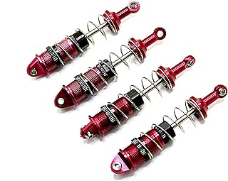 Mesimsple Alloy MN86 Shocks for 1/12 MN86 MN86K MN86KS Front Rear Shock Upgrades Part Red