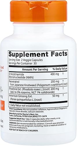 Miniatura 2 de Doctor's BEST NMN+, 60 cápsulas vegetales