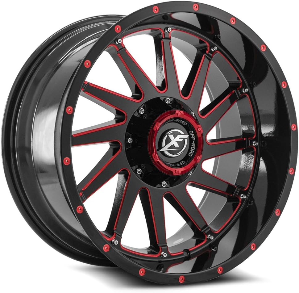 Xf Off-Road Xf-216 20X12 5X139.7 5X150-44 Cb 110.3 Gloss Black & Red Milled