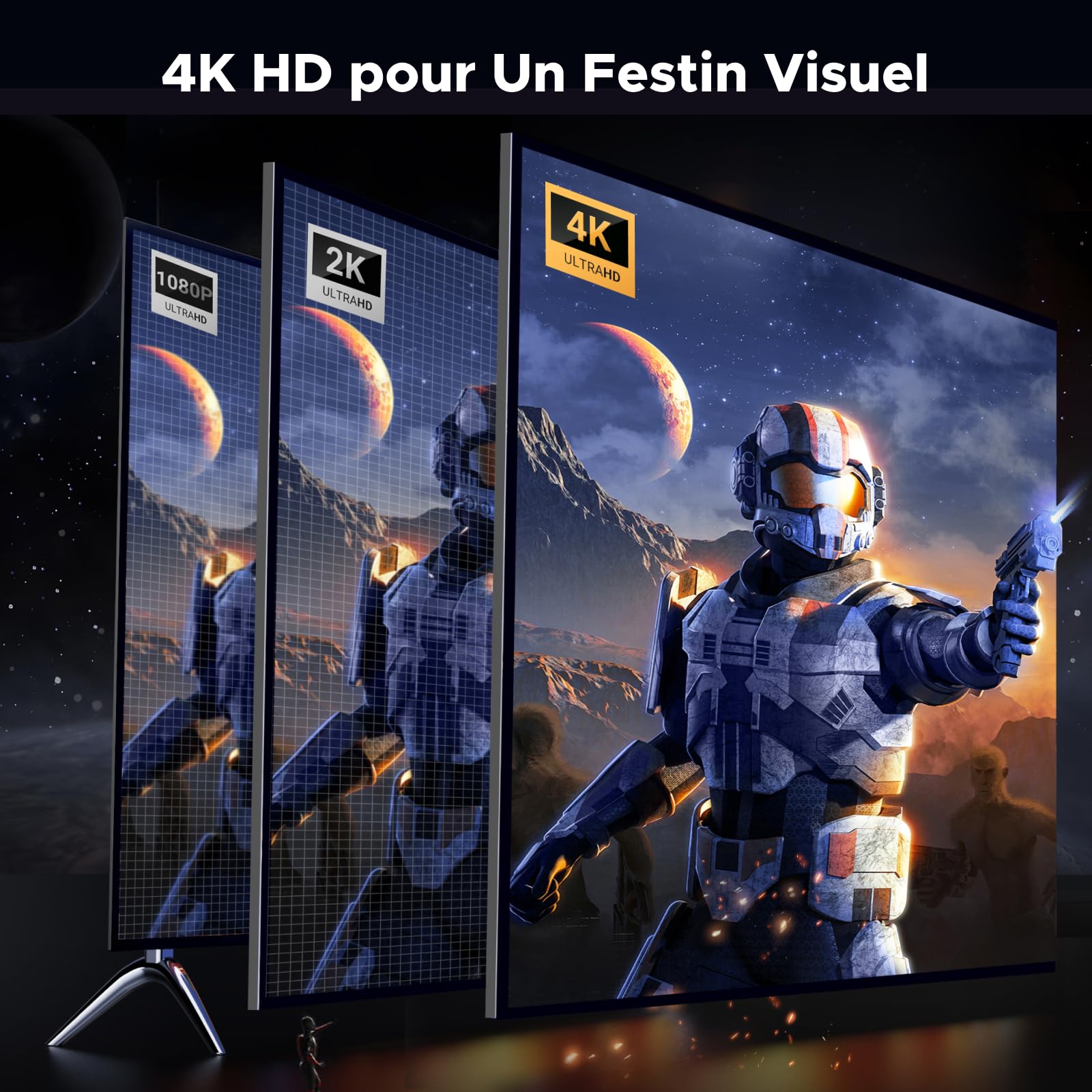 UGREEN 4K Adaptateur DisplayPort vers HDMI 4K 30Hz 2K 60Hz Convertisseur DP Mâle vers HDMI Femelle Unidirectionnel en Nylon Tressé Compatible avec Laptop HDTV Moniteur Projecteur (1 Pack)