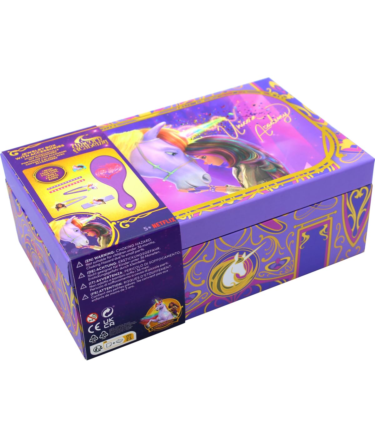 Joy Toy Unicorn Academy Jewellery Box with Accessories: 2 Hair