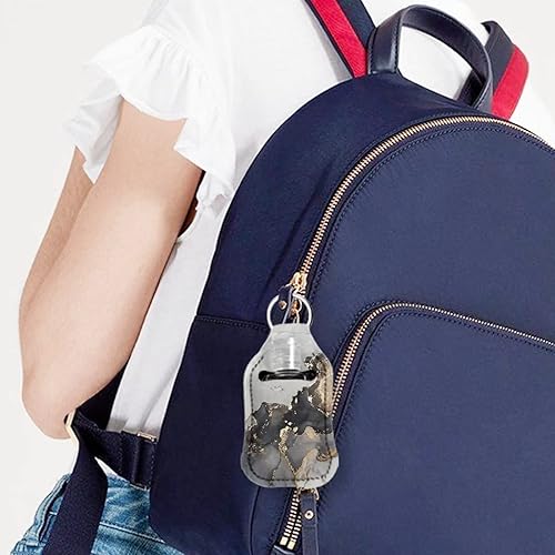 Miniatura 5 de Soporte de botella de tamaño de viaje vacío con clip en soporte portátil para desinfectante de manos para mujeres y hombres